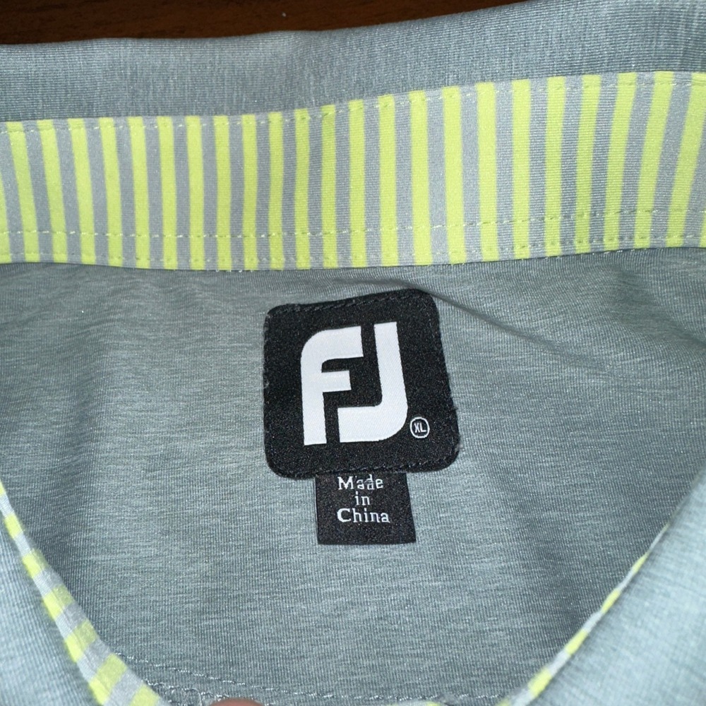 FootJoy Mens XL ProDry Golf Polo Shirt Sage Green Willingers Golf Club Logo - Picture 4 of 10